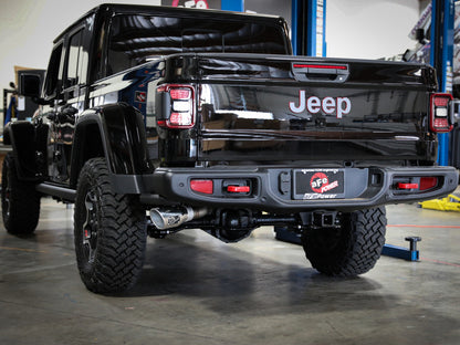 aFe Apollo GT Series 409 Stainless Steel Cat-Back Exhaust 2020 Jeep Gladiator 3.6L - Polished Tip 49-48083-P 49-48083-P Photo - Mounted