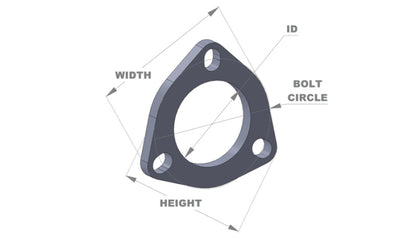 Vibrant 3-bolt Stainless Steel Flange 2.25" I.D.- Single Flange, Retail Packed 1481S Photo - Primary