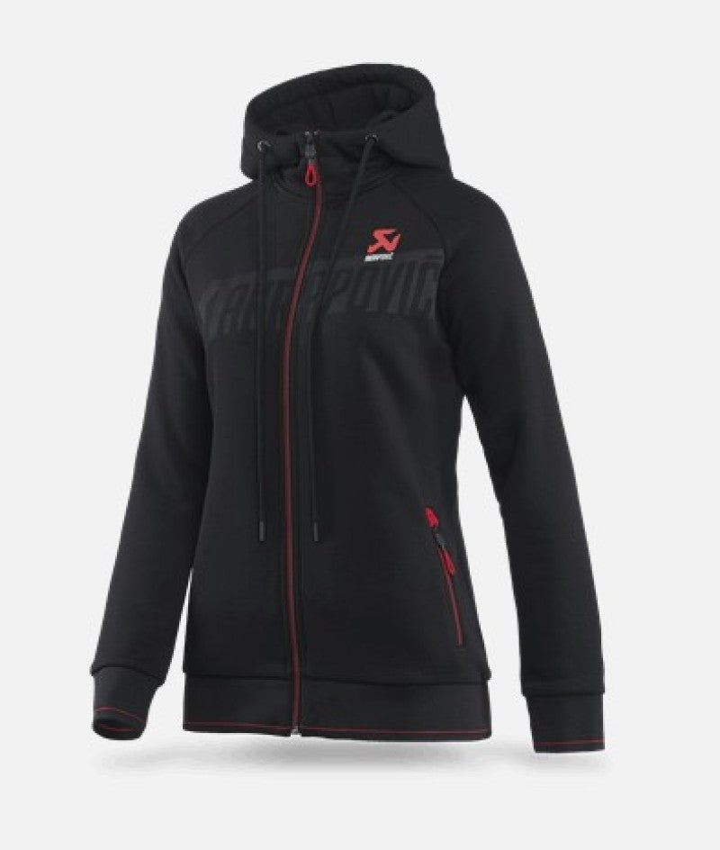 Akrapovic Womens Corpo Zip Hoodie Black - 2XL 802066