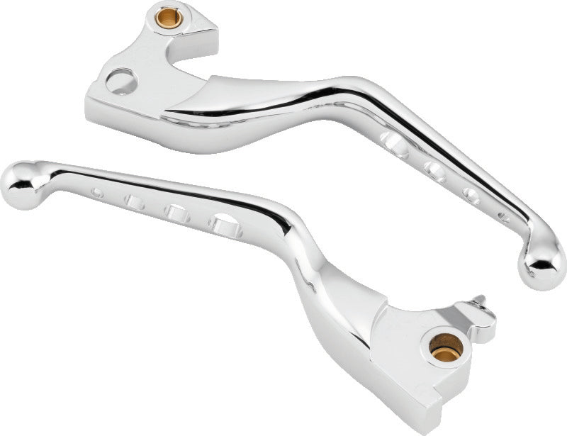 Bikers Choice 14-Up XL Chrome O Series Holed Lever Set 490874 490874 Photo - Primary