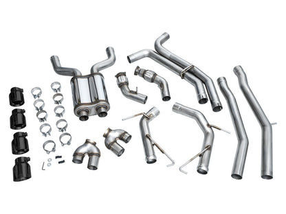 AWE Tuning 19-23 Audi C8 S6/S7 2.9T V6 AWD Track Edition Exhaust - Diamond Black Tips 3020-43109 3020-43109 Photo - out of package