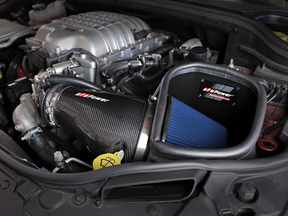 aFe Track Series Carbon Fiber Pro 5R AIS - 19-20 Jeep Grand Cherokee Trackhawk 6.2L 57-10009R 57-10009R Photo - Mounted