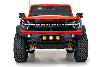 Addictive Desert Designs 21-22 Ford Bronco Bomber Front Bumper (w/ 3 Baja Designs LP4 Mounts) F230194120103 F230194120103 Photo - Mounted