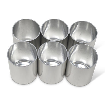 Russell Replacement Crimp Collars #8 Clear Anodized Qty of 6 610373 Photo - out of package