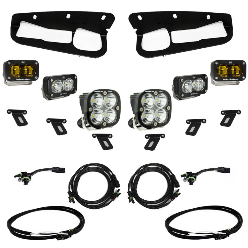 Baja Designs 21-22 Ford Bronco w/Steel Bumper S2 SAE Pro Fog Pocket Light Kit - Amber 448179 448179 User 1