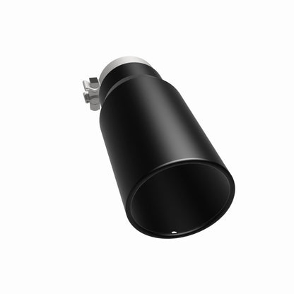 Magnaflow Tip Stainless Black Coated Single Wall Round Single Outlet 5in Dia 3.5in Inlet 14.5in L 35237 35237 360 Degree Image Set