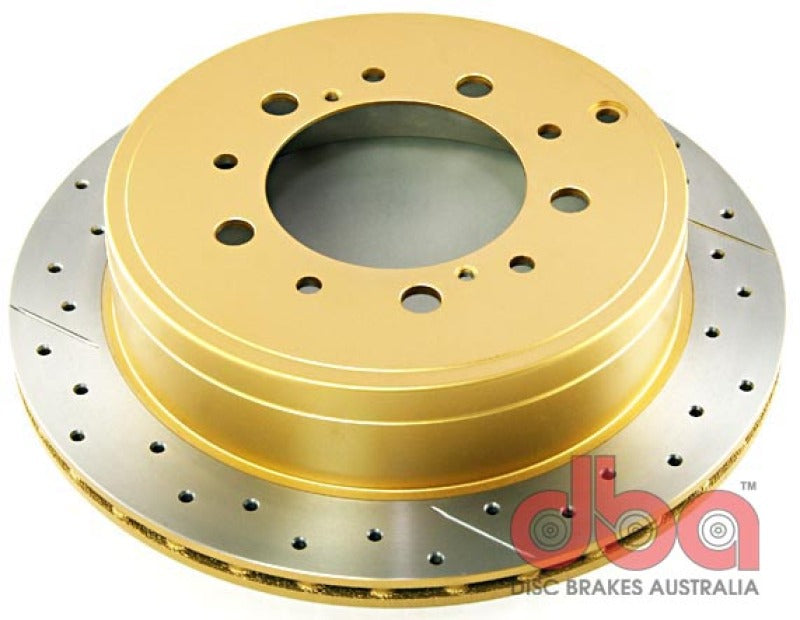 DBA 07+ Toyota Landcruiser 200 Series Rear Cross Drilled & Slotted Street Series Rotor 2723X 2723X Photo - Primary