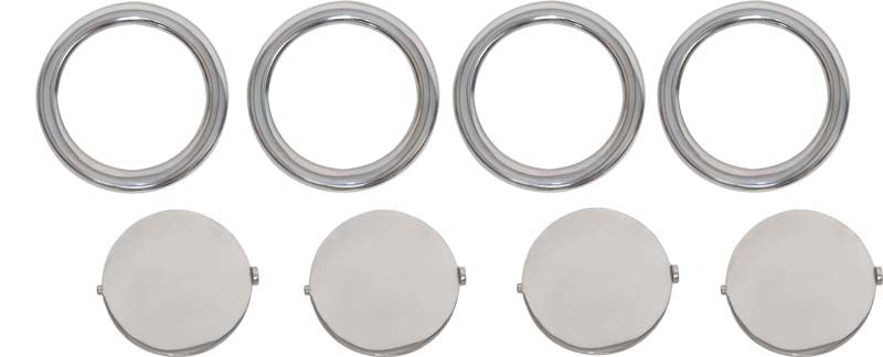 Kentrol 07-10 Jeep Wrangler JK Air Vent Assembly 8 Pieces - Polished Silver 30003 30003 Photo - Primary