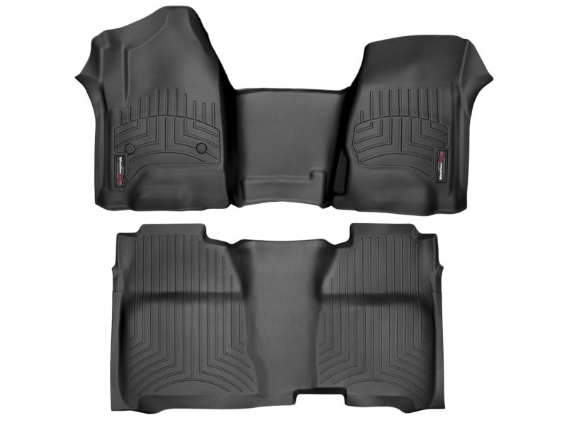 WeatherTech 14+ Chevrolet Silverado Rear FloorLiner - Black 445431-445422 Photo - Primary