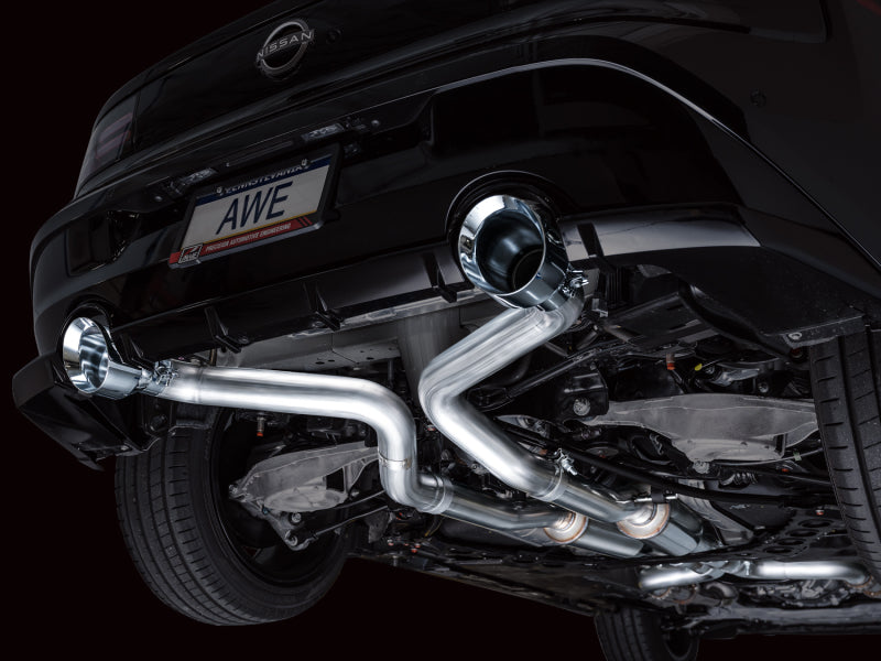 AWE Tuning AWE 2023 Nissan Z RZ34 RWD Track Edition Catback Exhaust System w/ Chrome Silver Tips 3020-32400 3020-32400 Photo - Mounted