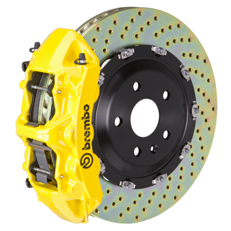 Brembo 08-17 A5/09-16 A4 Front GT BBK 6 Piston Cast 380x34 2pc Rotor Drilled- Yellow 1T1.9006A5