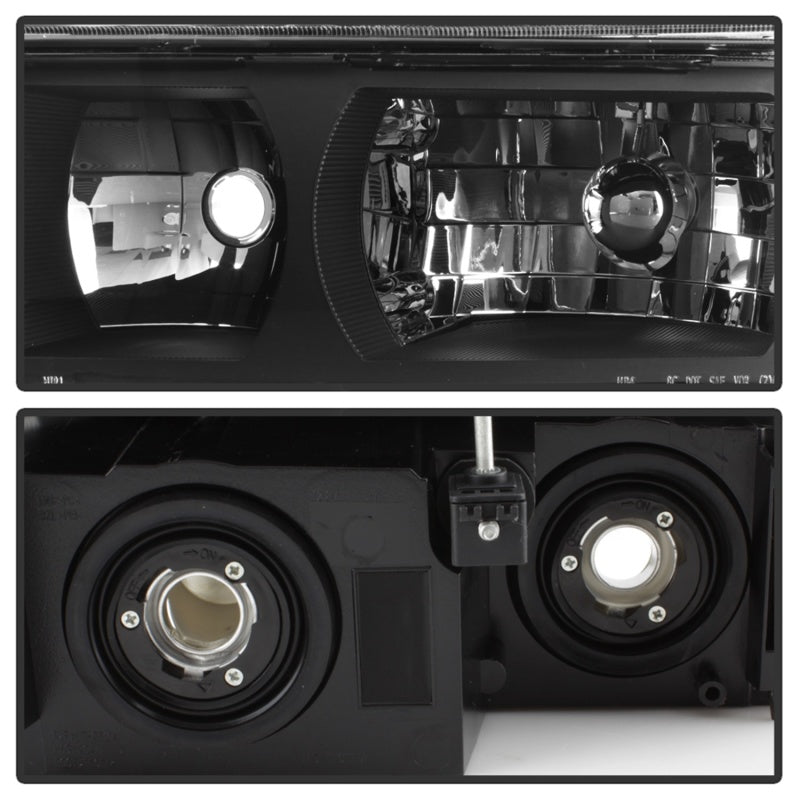 SPYDER xTune 02-06 Chevy Avalanche w/Cladding OEM Bumper Light & Headlights - (BLACK) (HD-JH-CAVA02-SET-BK) 9040641 9040641 Photo - Unmounted