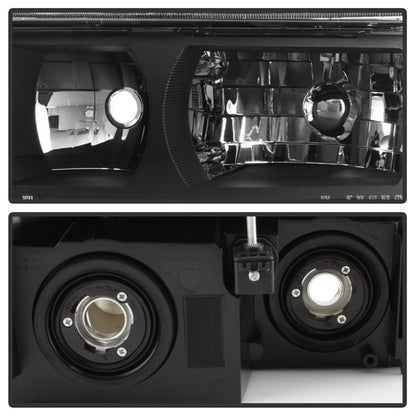 SPYDER xTune 02-06 Chevy Avalanche w/Cladding OEM Bumper Light & Headlights - (BLACK) (HD-JH-CAVA02-SET-BK) 9040641 9040641 Photo - Unmounted