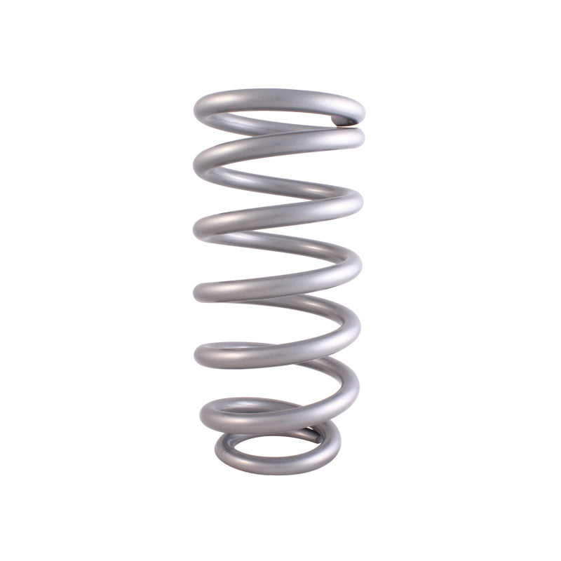 QA1 3-1/2in ID Tapered High Travel Pigtail Spring - 10in Length x 600lbs/in - Silver Powder Coated 10HTSP600 10HTSP600 Photo - Primary
