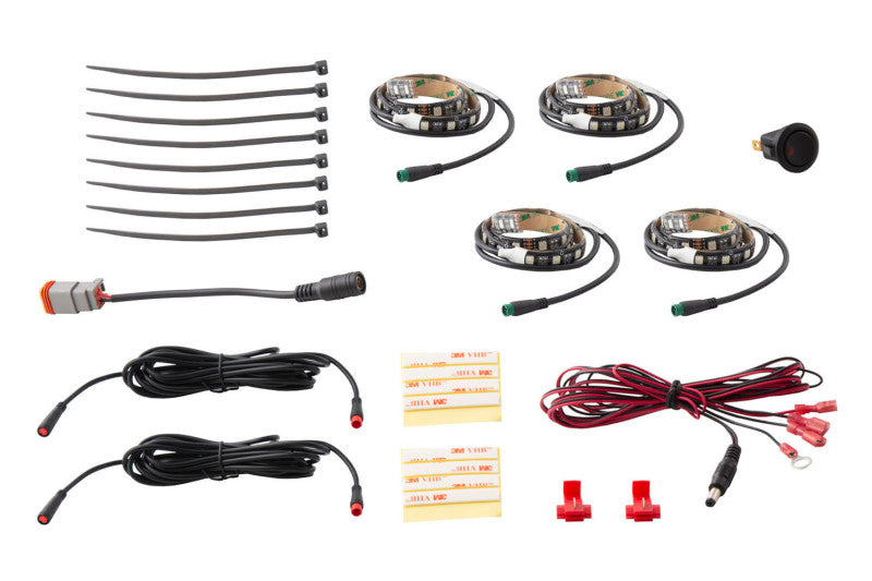 Diode Dynamics RGBW Footwell Strip Kit 4pc Multicolor DD0443 DD0443 Photo - Primary