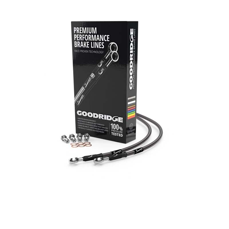 Goodridge 10-13 Yamaha FZ8 Carbon Front Race Brake Lines YA0801A-2FC-CB YA0801A-2FC-CB Photo - Primary
