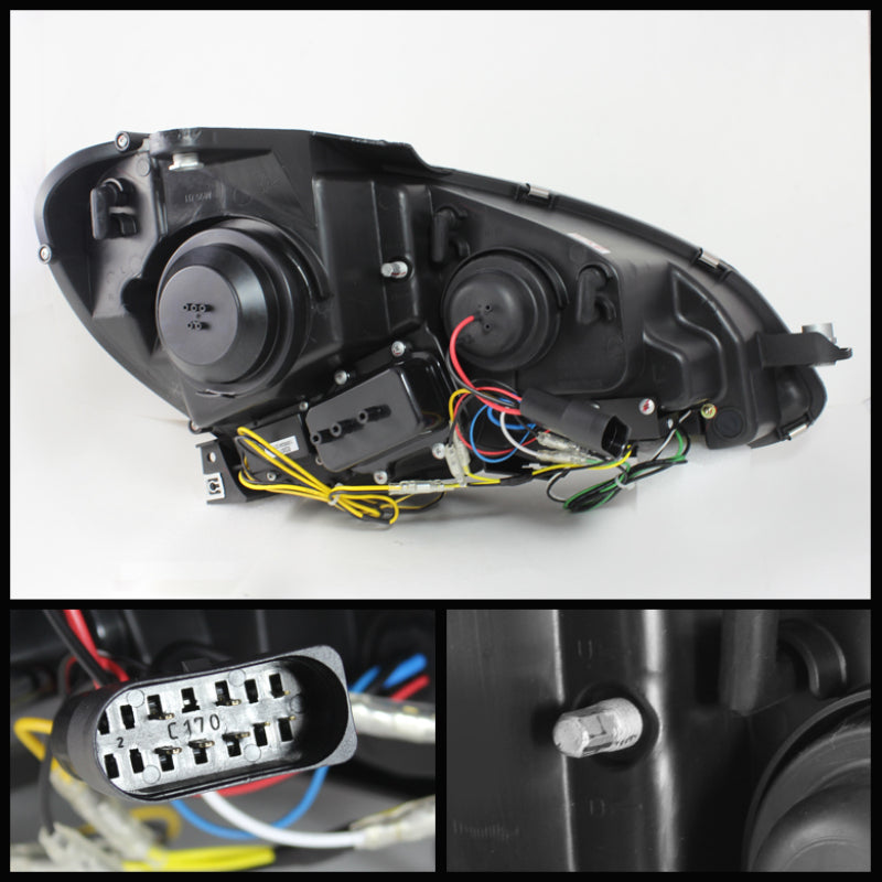 Spyder Mercedes Benz W204 C-Class 12-13 Projector Halogen Model- DRL Blk PRO-YD-MBW20412-DRL-BK 5074249 5074249 User 1