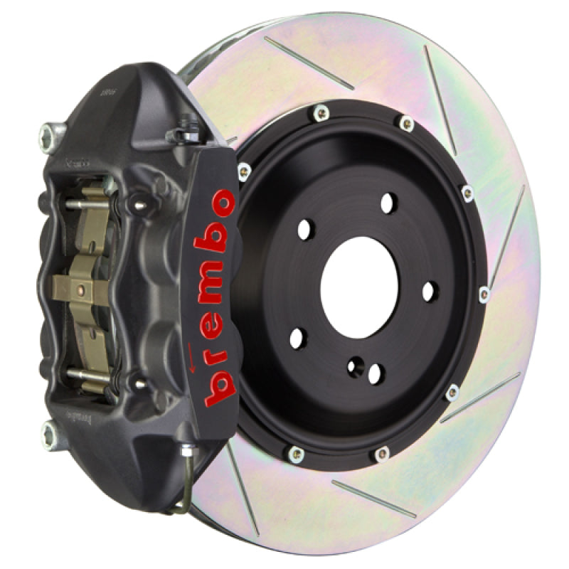 Brembo 11-16 528i Rear GTS BBK 4 Piston Cast 345x28 2pc Rotor Slotted Type1-Black HA 2P2.8040AS 2P2.8040AS Photo - Primary