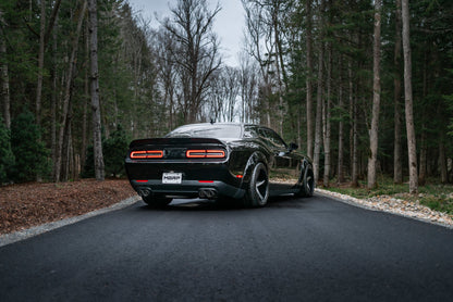 MBRP 17-Up Dodge Challenger 5.7L/6.2L/6.4L Carbon Fiber Quad Tip T304 Catback Exhaust S71133CF S71133CF Photo - lifestyle view