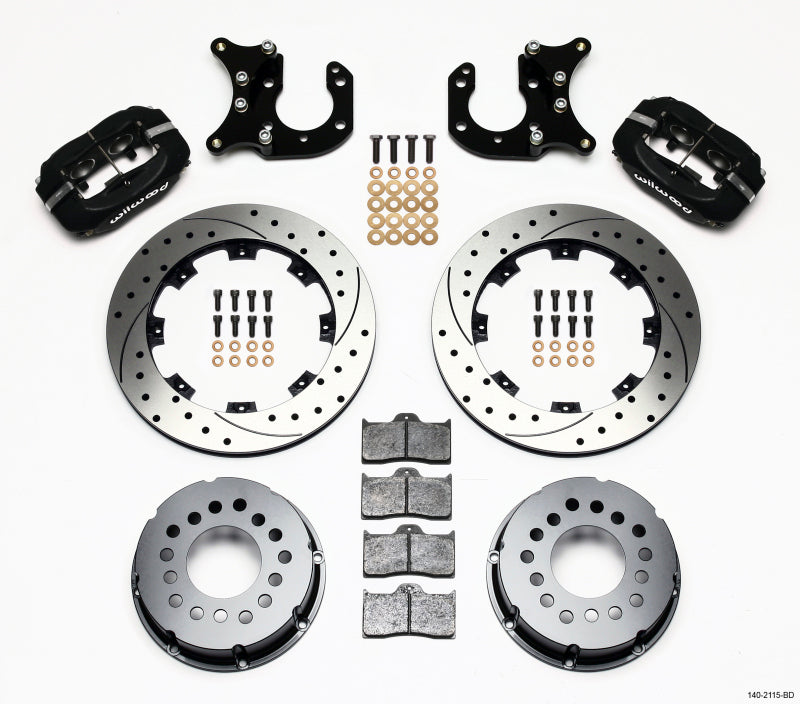 Wilwood FDL P/S Rear Kit, Drilled Rotor, Big Ford 2.36" Offset 140-2115-BD Photo - Primary