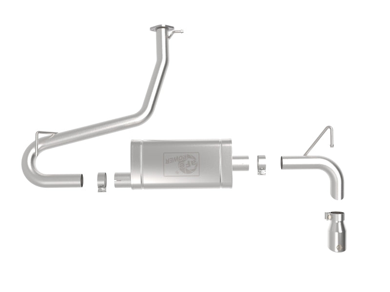 aFe Takeda 2.5in 304 SS Axle-Back Exhaust w/Polished Tips 18-22 Hyundai Kona L4-1.6L (t) AWD 49-37017-P 49-37017-P Photo - Unmounted