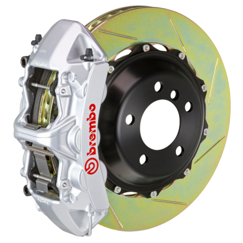 Brembo 84-87 Testarossa Front GT BBK 6 Piston Cast 380x32 2pc Rotor Slotted Type-1-Silver 1M2.9059A3