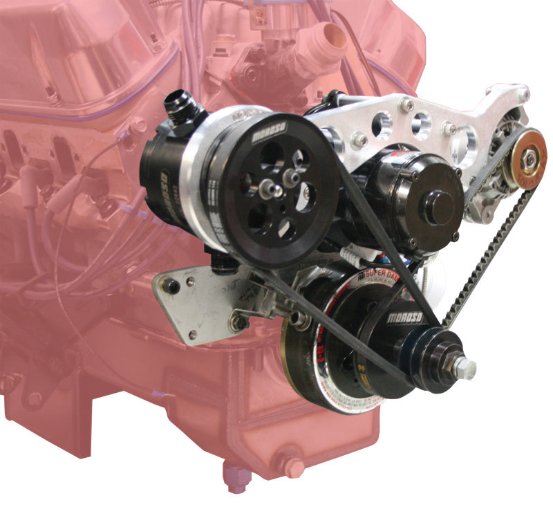 Moroso Ford Small Block Alternator & Vacuum Pump Mount - CSR (Late) Water Pump - 93mm Alternator 63824 63824 Photo - Primary