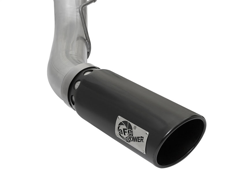 aFe ATLAS 5in DPF-Back Aluminized Steel Exhaust System w/Black Tip - Ford 49-03090-B Photo - Unmounted