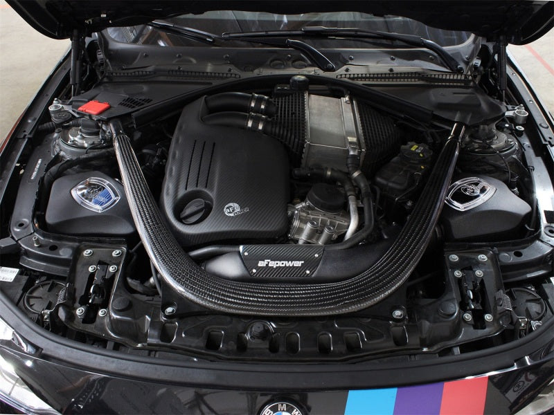 aFe Momentum Pro 5R Cold Air Intake System 15-18 BMW M3/M4 (F80/82/83) L6-3.0L (tt) S55 54-76305 54-76305 Photo - Mounted