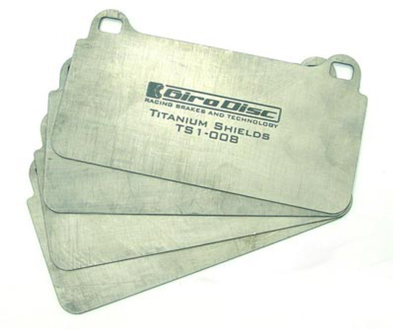 Girodisc  Front Titanium Brake Pad Heat Shields 2013-2014 GT with 6 pis TS-1382-4 Photo - Primary