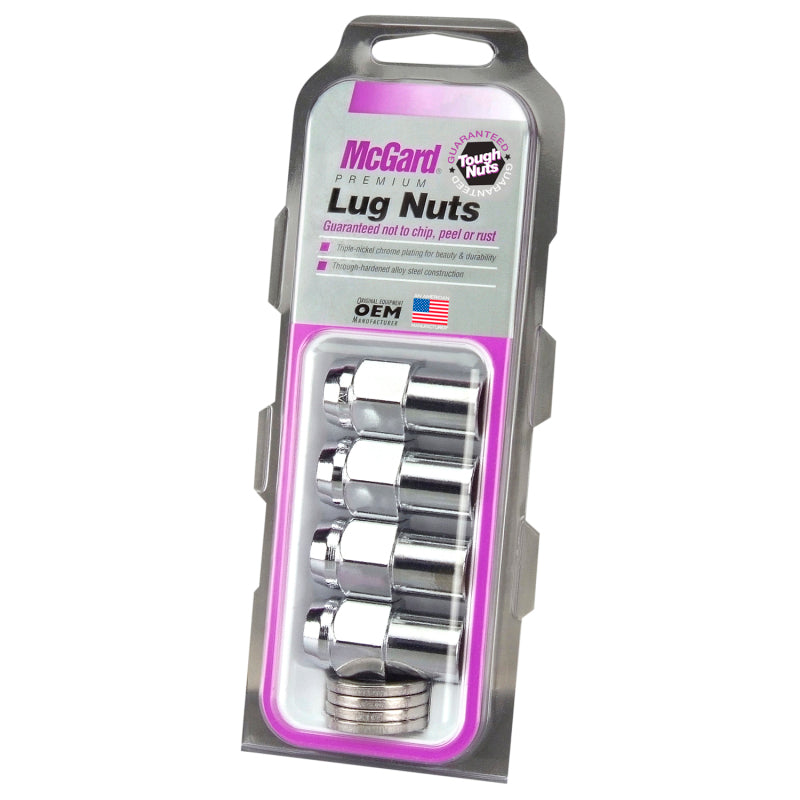 McGard Hex Lug Nut (Reg. Shank - .746in.) M12X1.5 / 13/16 Hex / 1.65in. Length (4-Pack) - Chrome 61002 61002 Photo - Primary