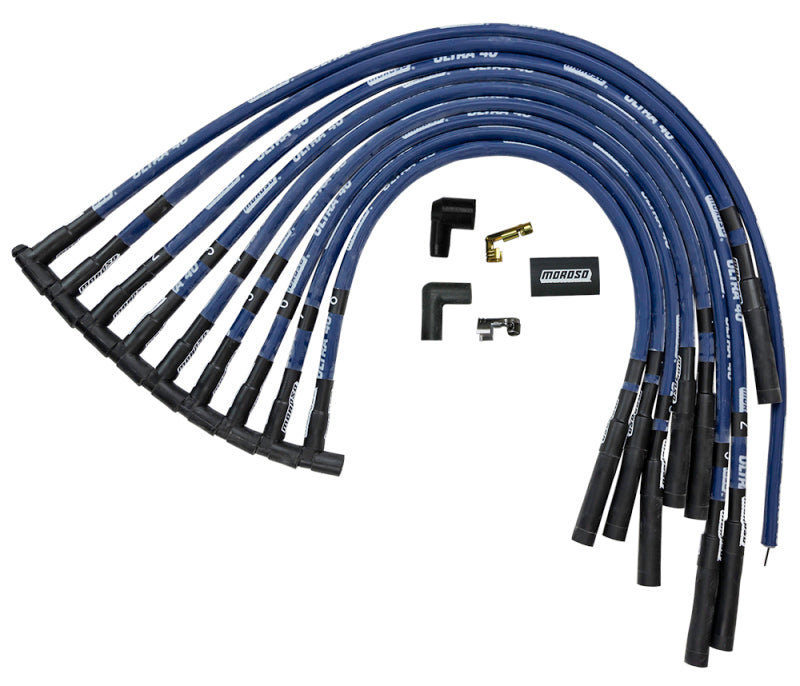 Moroso Ultra 40 Custom Fit Wire Set, Blue Wire, Sleeved, BBC, Over VC/HEI 73615 User 1