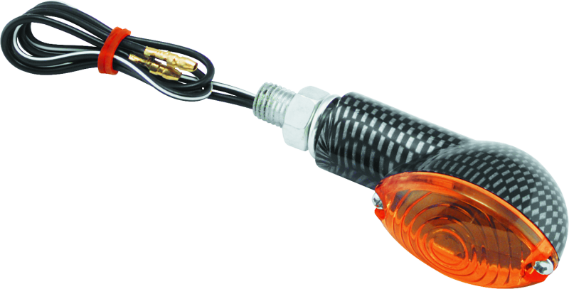 BikeMaster Ministalk Marker Light Oval Carbon/Amber 266018 266018 Photo - Primary