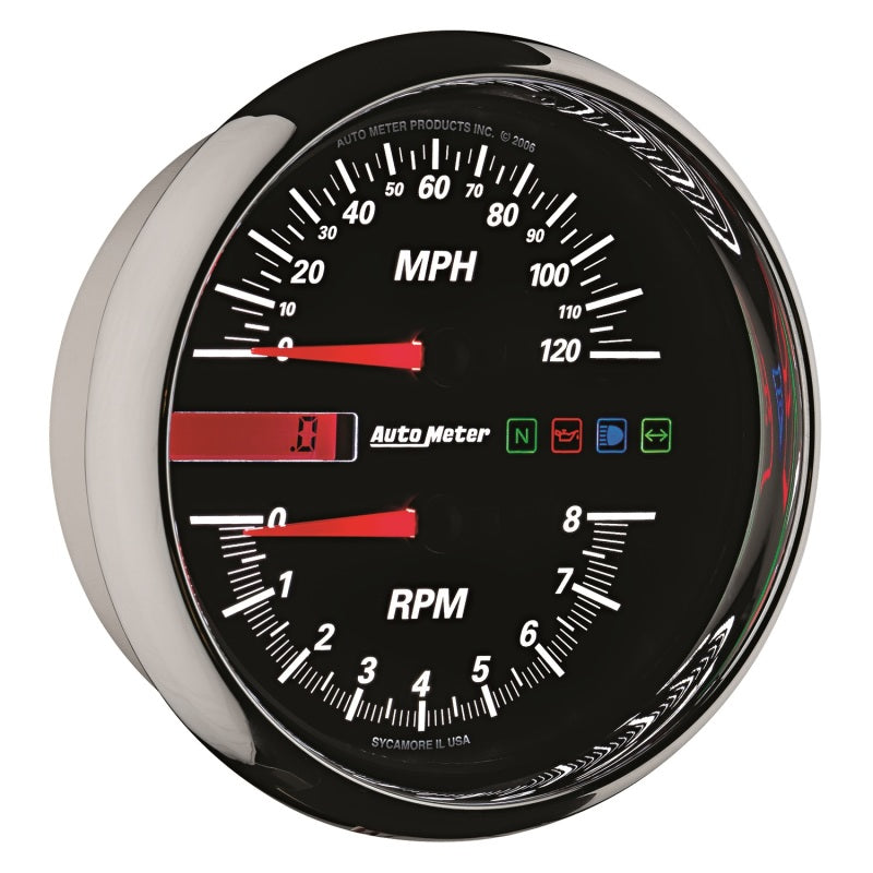 Autometer Pro-Cycle Gauge Tach/Speedo 4 1/2in 8K Rpm/120 Mph Black 19466 19466 User 2