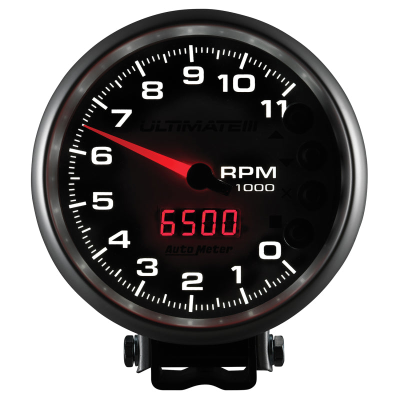 Autometer 5 inch Ultimate III Playback Tachometer 11000 RPM - Silver 6886 6886 User 4
