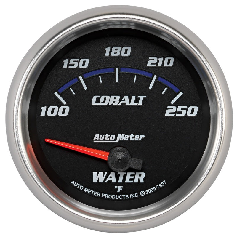 Autometer Gauge, Water Temp, 2 5/8", 100-250 deg. F, Electric, Cobalt 7937 Photo - Primary