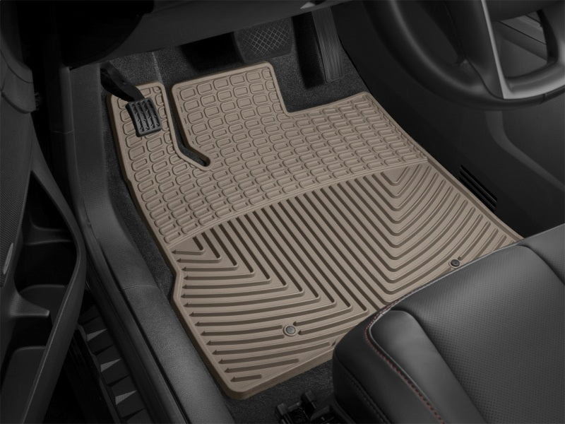 WeatherTech 2017+ Ford F-250/F-350/F-450/F-550 Front Rubber Mats - Tan W407TN W407TN Photo - Mounted