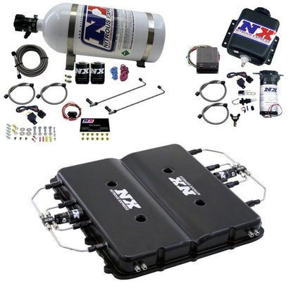 Nitrous Express Nitrous & Water Injection Kit w/Billet LT4 Supercharger Lid w/10lb Bottle 20939BMF-10 20939BMF-10 Photo - Primary
