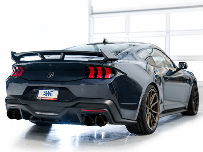 AWE Tuning AWE 2024 Ford Mustang Dark Horse S650 RWD Track Edition Catback Exhaust w/ Quad Diamond Black Tips 3020-43375 3020-43375 Photo - Mounted