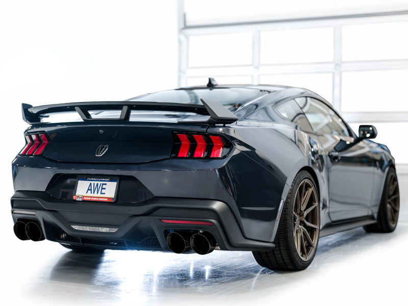 AWE Tuning AWE 2024 Ford Mustang Dark Horse S650 RWD SwitchPath Catback Exhaust w/ Quad Diamond Black Tips 3025-43375 3025-43375 Photo - Mounted