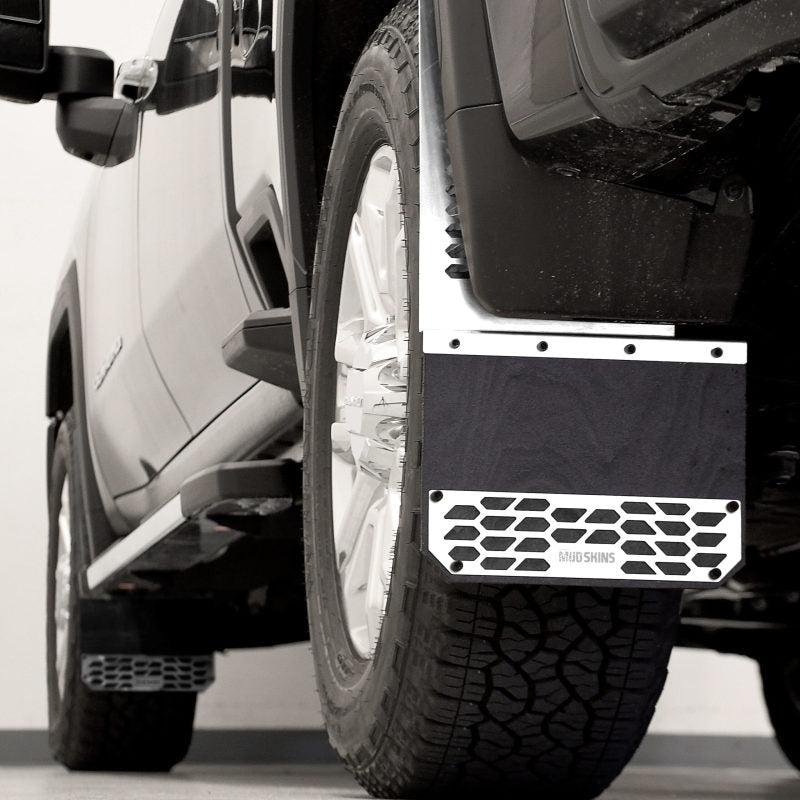 Putco 2020 Chevy Silv/Sierra HD - (Front/Rear) - Set of 2 Mud Skins - Polished SS w/ Hex Shield 78020 78020 Photo - Primary