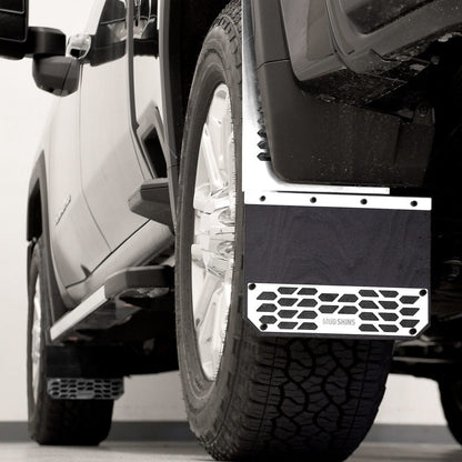 Putco 2020 Chevy Silv/Sierra HD - (Front/Rear) - Set of 2 Mud Skins - Polished SS w/ Hex Shield 78020 78020 Photo - Primary