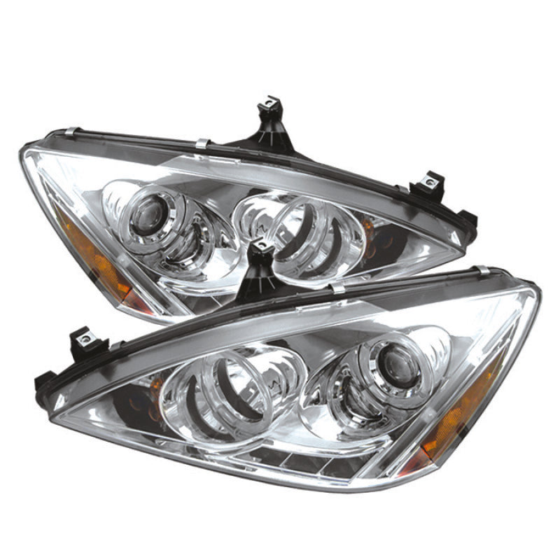 Spyder Honda Accord 03-07 Projector Headlights LED Halo Amber Reflctr LED Chrm PRO-YD-HA03-AM-C 5010643 5010643 Photo - Primary
