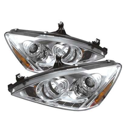 Spyder Honda Accord 03-07 Projector Headlights LED Halo Amber Reflctr LED Chrm PRO-YD-HA03-AM-C 5010643 5010643 Photo - Primary