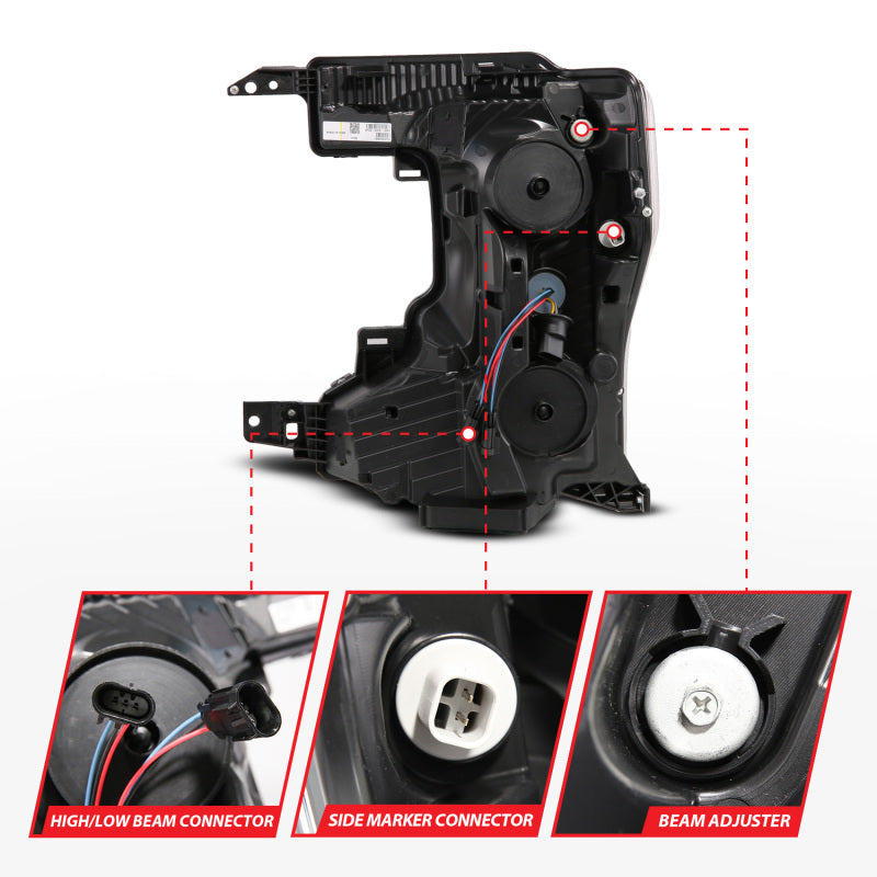 ANZO 20-22 Ford Super Duty (Halogen) Z-Series Full LED Proj Headlights SeqSig - Pass. Side ONLY 111620X-R 111620X-R User 1