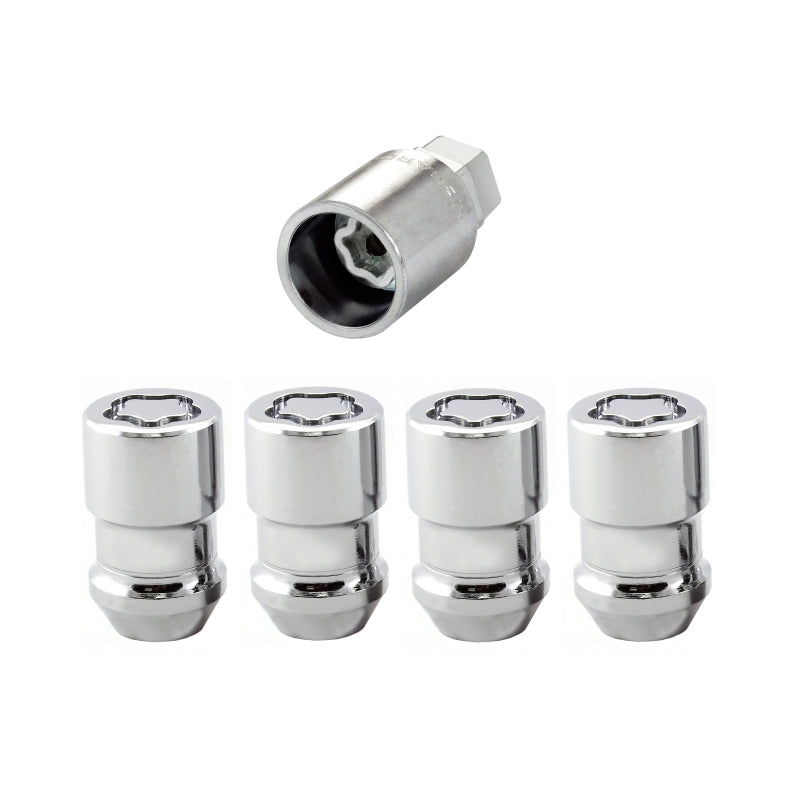 McGard Wheel Lock Nut Set - 4pk. (Cone Seat) 1/2-20 / 3/4 & 13/16 Dual Hex / 1.46in. Length - Chrome 24130 24130 Photo - out of package
