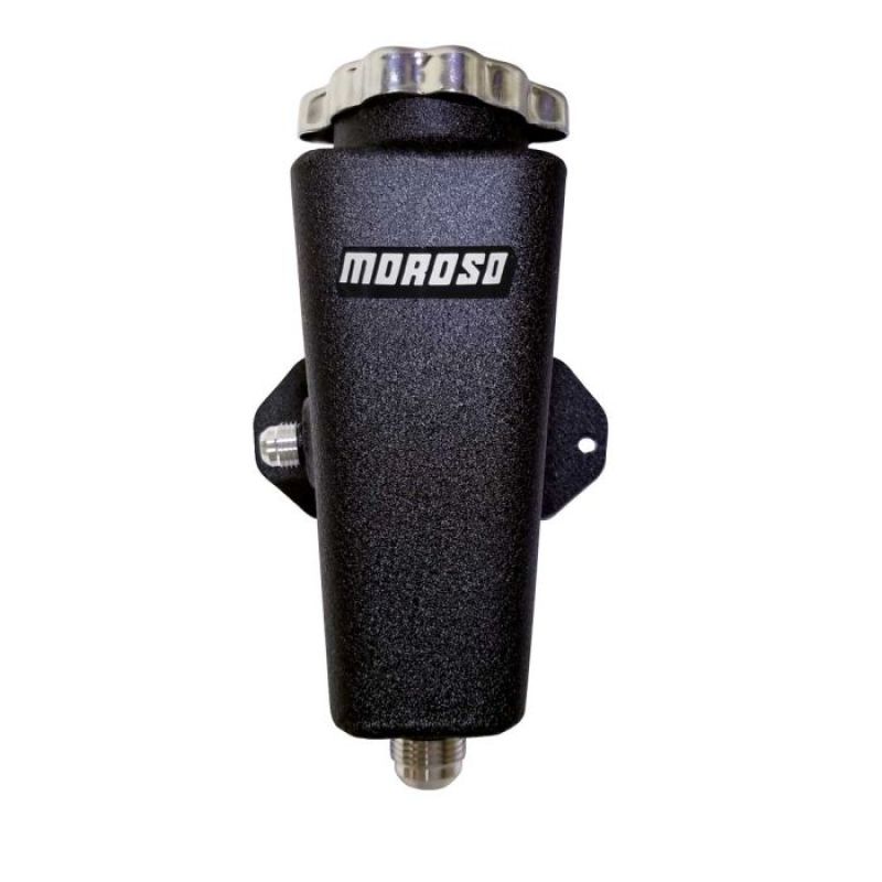 Moroso Universal Left 6AN In/10AN Out Power Steering Tank - Black Powder Coat 63951 63951 User 1