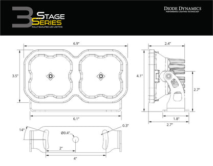 Diode Dynamics SS3 Dual-Pod Bracket Kit DD6610 DD6610 User 4