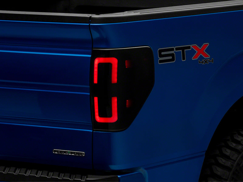 Raxiom 09-14 Ford F-150 Styleside Axial Series LED Tail Lights w/ Halo- Blk Housing (Smoked Lens) T565679 T565679 Photo - Primary