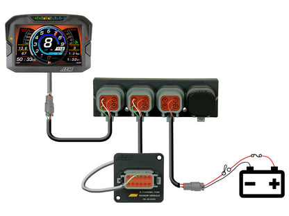 AEM Electronics 4 Port AEMnet CAN Hub 30-2225 Illustration Guide